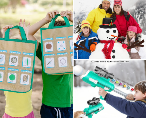 Winter Outdoor Activities for kids cover photo collage