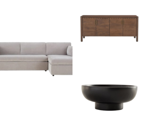 living room mood board cover photo collage