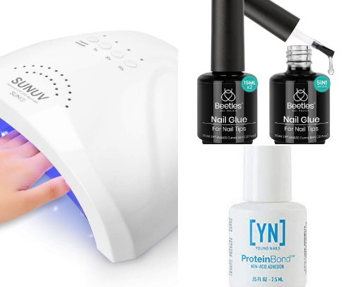 Everything you need for Gel-X nails at home ! cover photo collage