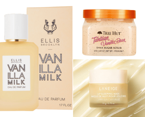 vanilla + coconut products cover photo collage