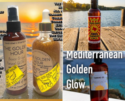 The Ultimate Sun-Goddess Glow: Best Tanning Oils for a Fast, Deep Bronze cover photo collage