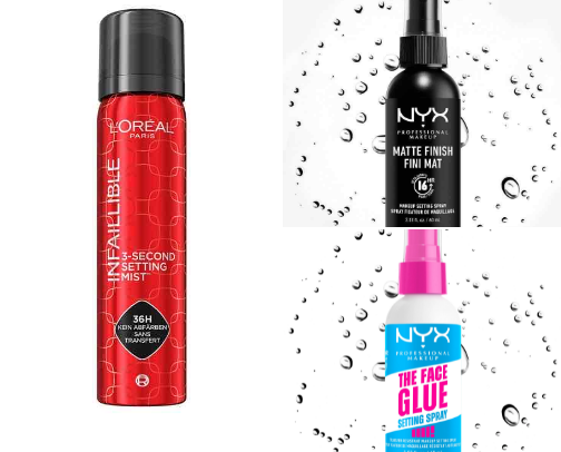 Best drugstore setting sprays cover photo collage