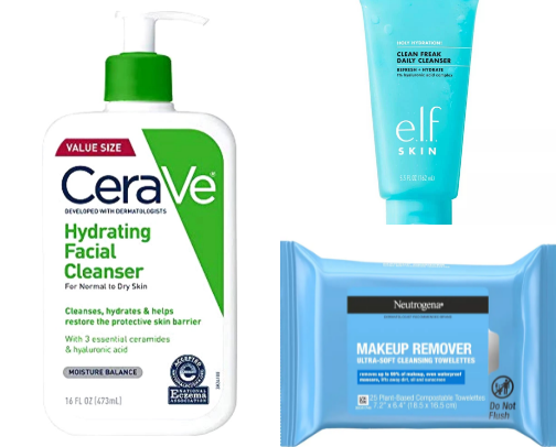 My top skincare products cover photo collage