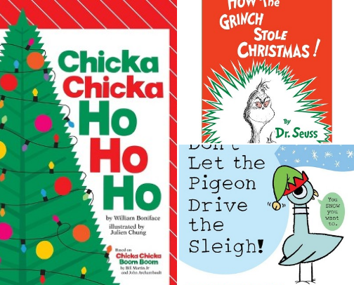 Christmas kids books cover photo collage