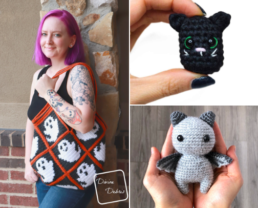 Holiday Crochet: Free Halloween Patterns Edition 🎃 cover photo collage