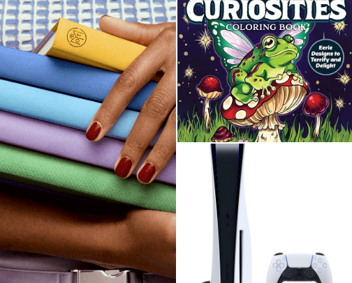 Reading, coloring, hiking, camping, and electronics. cover photo collage