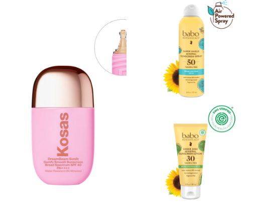 Sunscreen cover photo collage