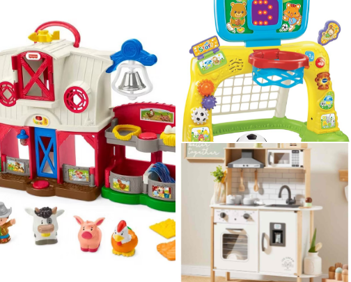 Toys my ONE year old LOVES! cover photo collage