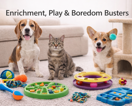 Enrichment, Play & Boredom Busters cover photo collage