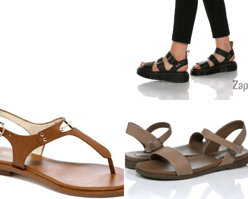 Sandals,summer shoes cover photo collage