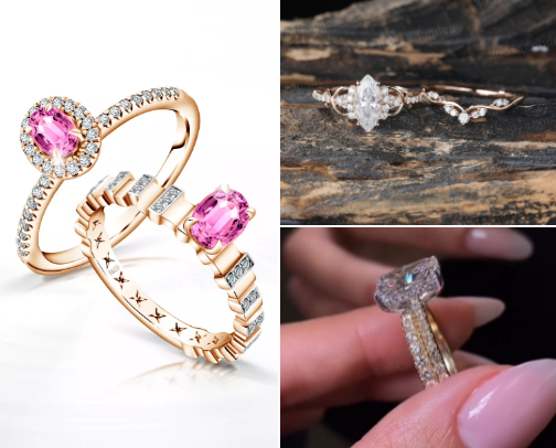 Wedding and Engagement Rings cover photo collage