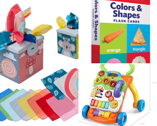 Baby and toddler gift guide cover photo collage