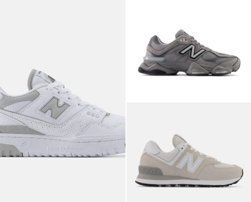 Engineered for comfort, "New Balance" powers every step. cover photo collage