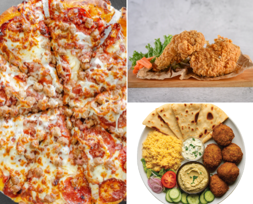 Halal food cover photo collage