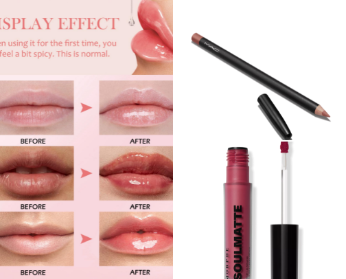 Lip products cover photo collage
