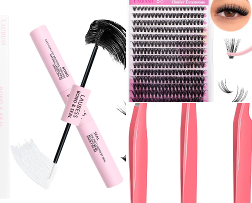 lashes AT HOME 😍🪄 cover photo collage