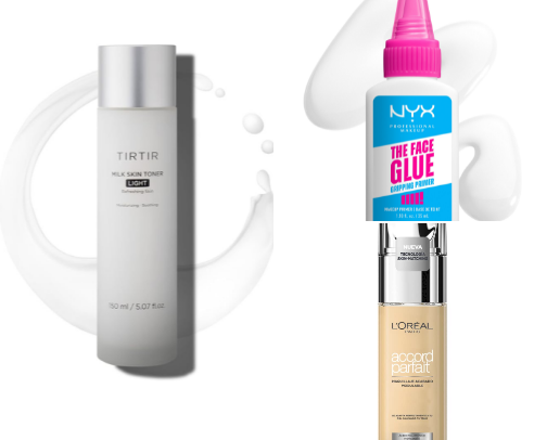 Drugstore makeup routine cover photo collage
