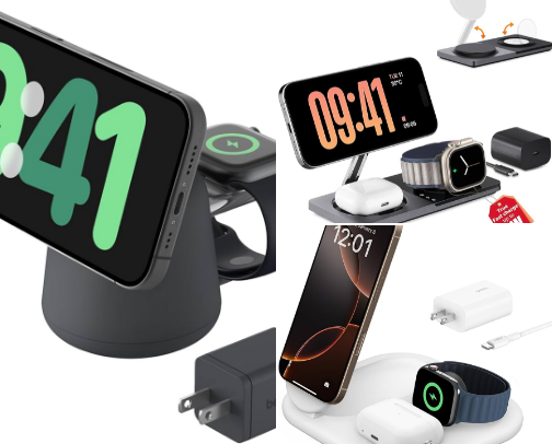 Wireless charging stand cover photo collage