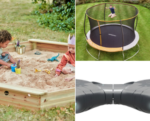Garden toys cover photo collage
