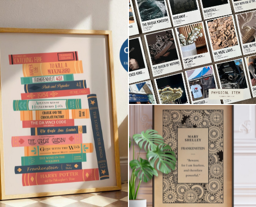 booktok etsy finds 💫📖 cover photo collage