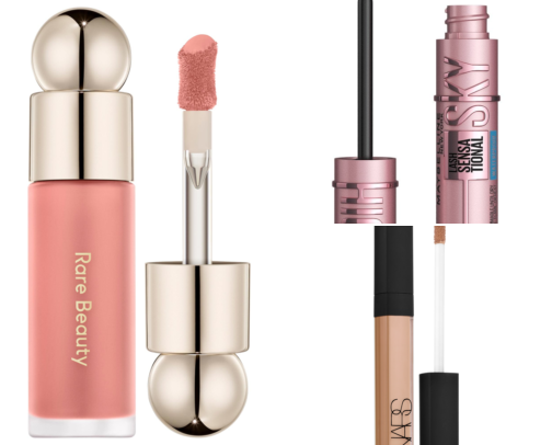 Makeup products cover photo collage
