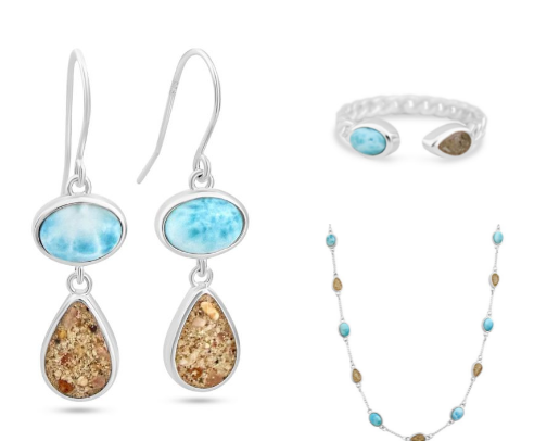 Larimar Jewelry - The Lost Atlantis Stone cover photo collage