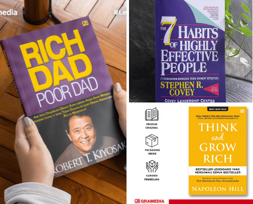 Buku Yang Wajib Dibaca Agar Sukses cover photo collage
