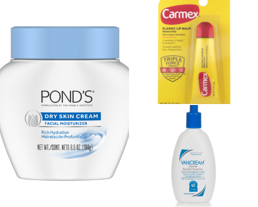 dry skin essentials!! cover photo collage