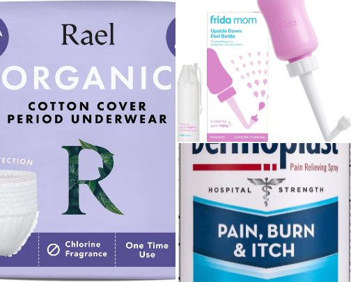 Postpartum Essentials: Vaginal Delivery Edition cover photo collage