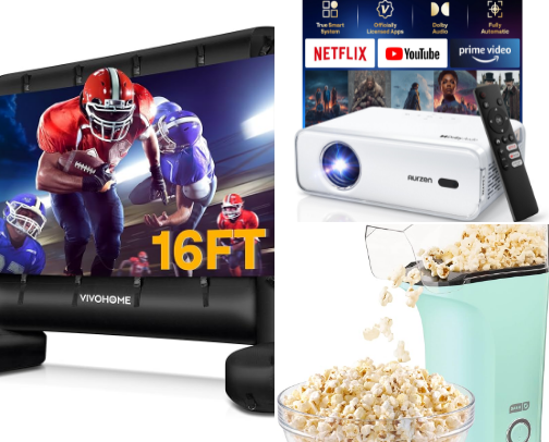 Movie night 🎥🍿 cover photo collage