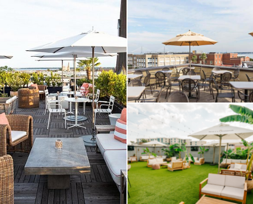 Best Rooftop Bars/Restaurants in Charleston, SC cover photo collage