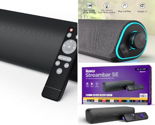 Soundbar mini bluetooth cover photo collage