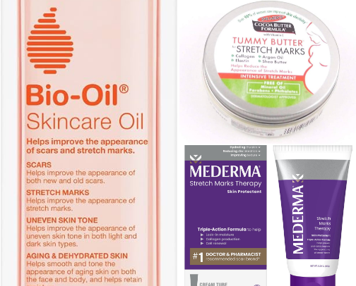 Stretch Mark Essentials ✨ cover photo collage