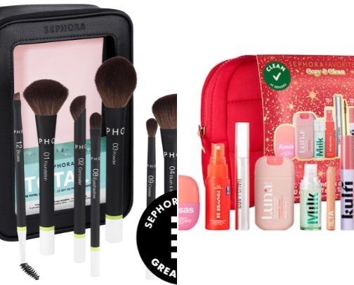 Sephora makeup and makeup accessories finds. cover photo collage