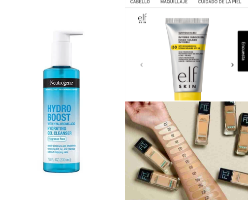 My favorite skincare products cover photo collage
