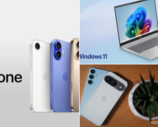 Tech and gadgets cover photo collage