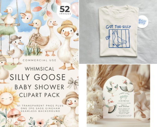 Silly Goose Baby Shower Bash cover photo collage