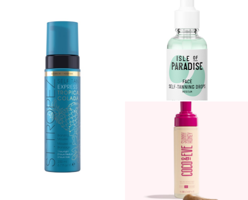 Tanning products for the pale girlies! cover photo collage