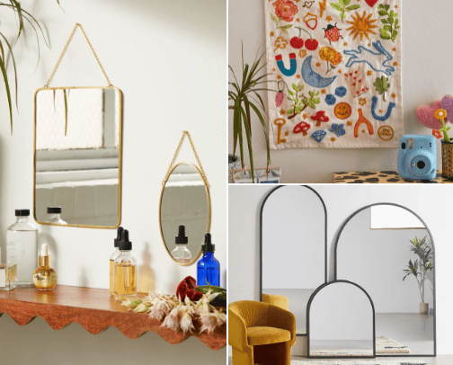 Mirrors + Wall art cover photo collage