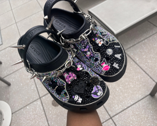 Kuromi Crocs & Shoe Charms 💜 | Cute Gothic & Custom Finds cover photo collage