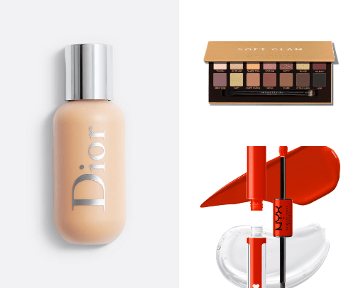 Makeup products cover photo collage