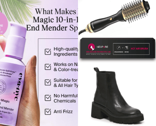 Hair products cover photo collage