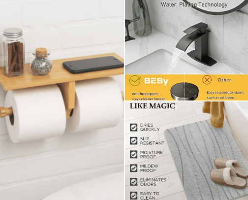 Bathroom Must Haves cover photo collage