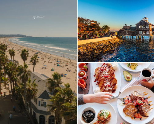 I LOVE SAN DIEGO 😍😋 the best beaches, coffee & brunch around! cover photo collage