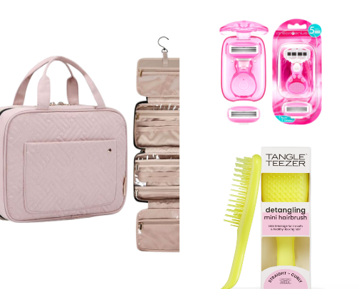 Packing the Perfect Travel Toiletry Bag - Travel-Sized Skincare and Hygiene Products cover photo collage