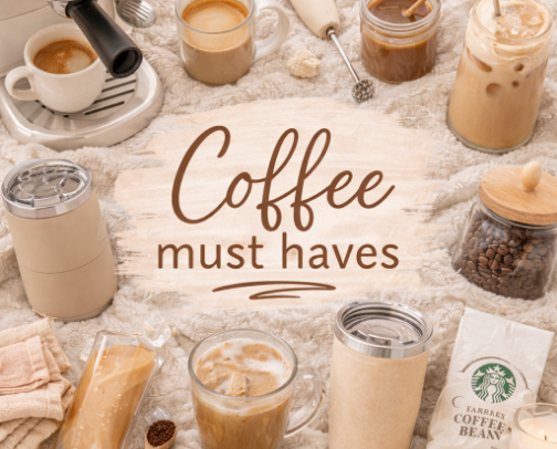 Coffee must haves ☕️ cover photo collage