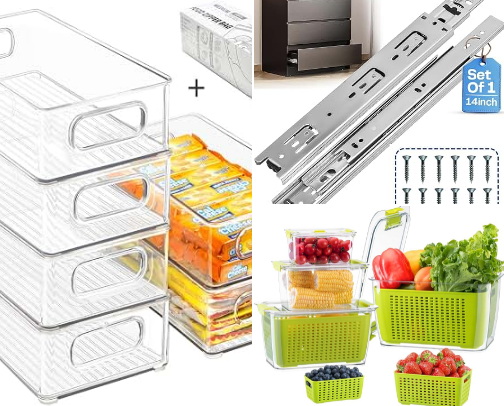 Stop the Fridge Chaos:Get Organized cover photo collage