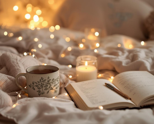 🩵 My Cozy Night Routine (Real Girl Edition – T1D-Friendly) cover photo collage