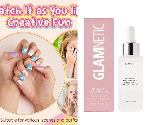 At home nails cover photo collage