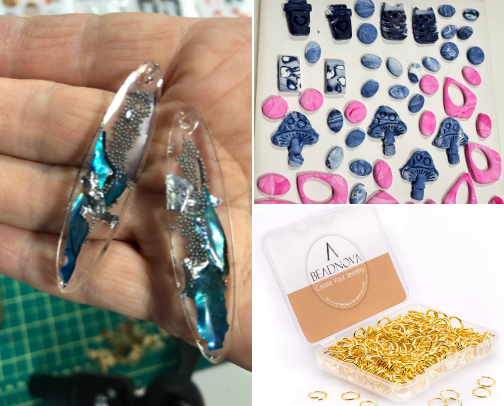 Creative Earring Making Essentials, Resin, Clay & Wire-Making Tools cover photo collage